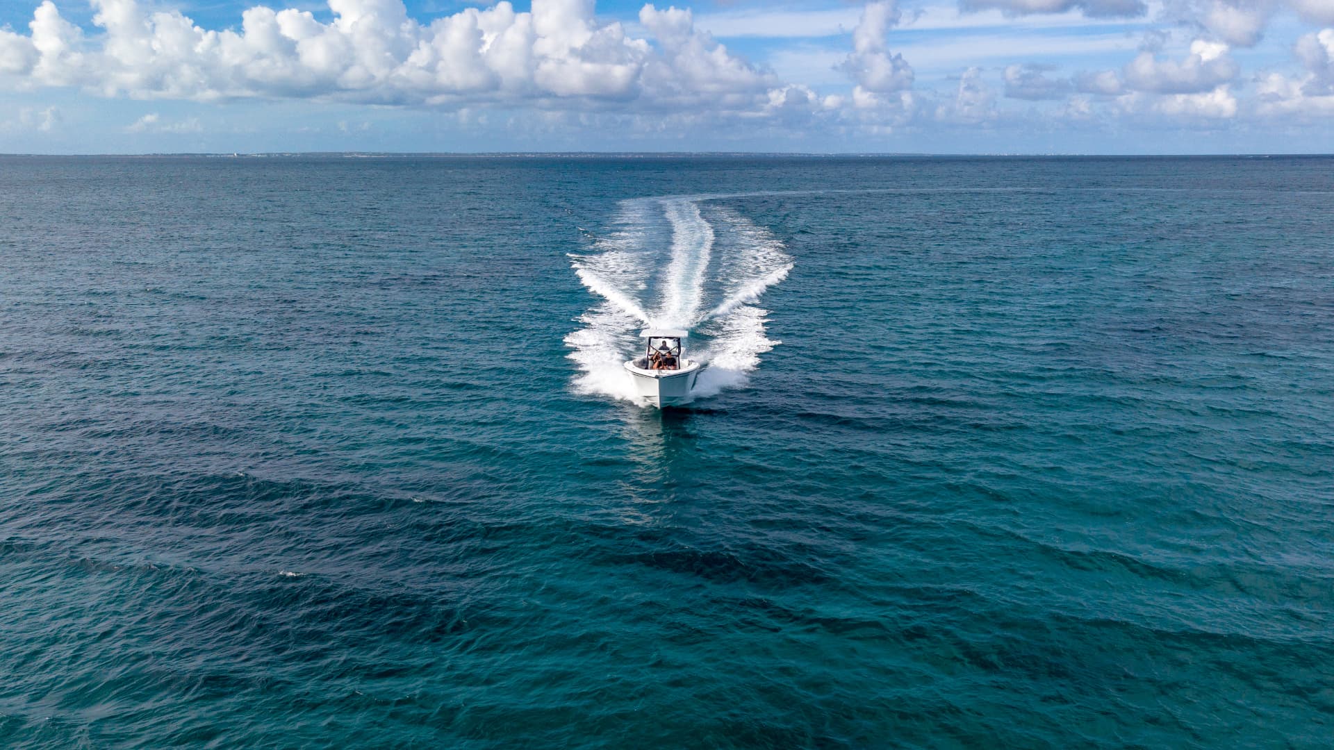 The Assassin — brand-new 2024 KSB 43 ft center-console in the Caribbean
